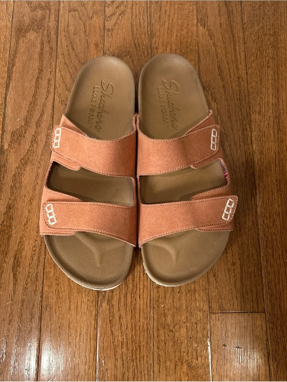 Skechers Fresh Spirit Sandals Slides Luxe Foam Women’s Size 7 Coral